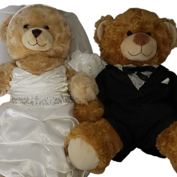 BUILD-A-BEAR WORKSHOP BRIDE AND GROOM BEARS - Picture 3 of 9